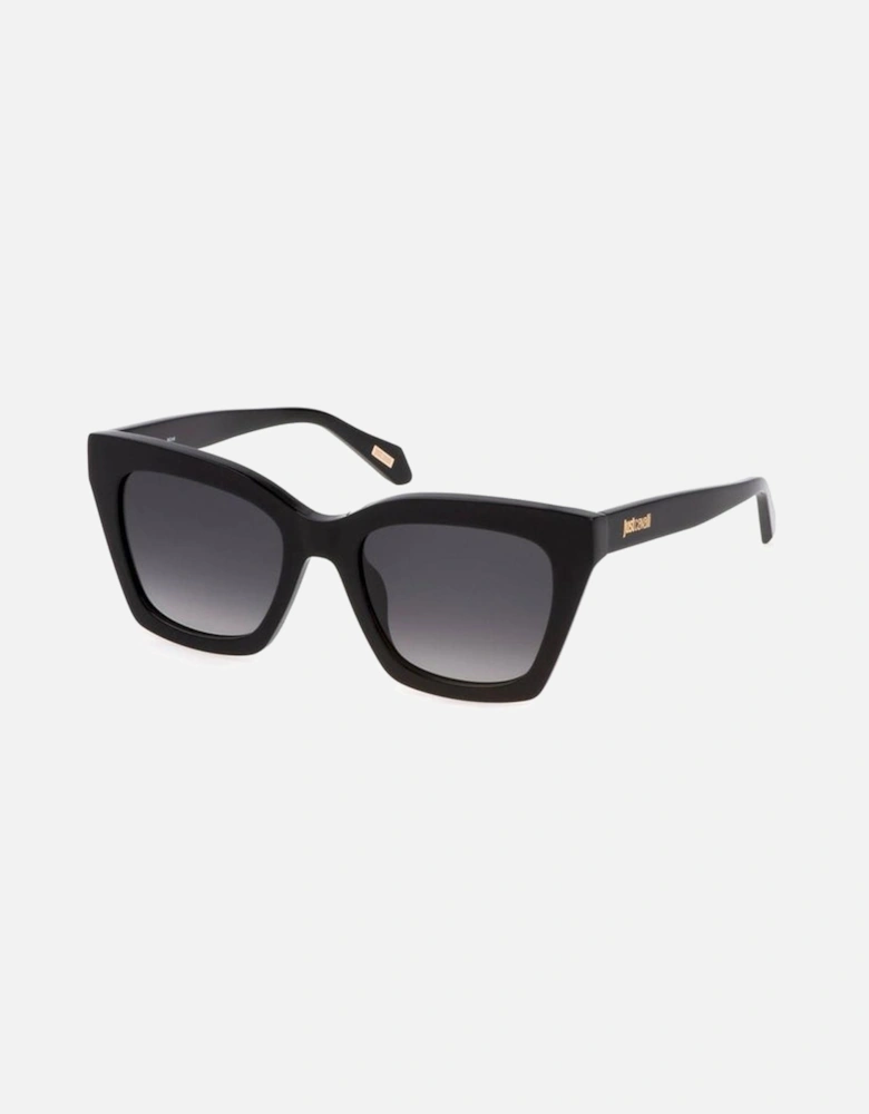 Square Plastic Frame Sunglasses with Smoke Lens Women - Black