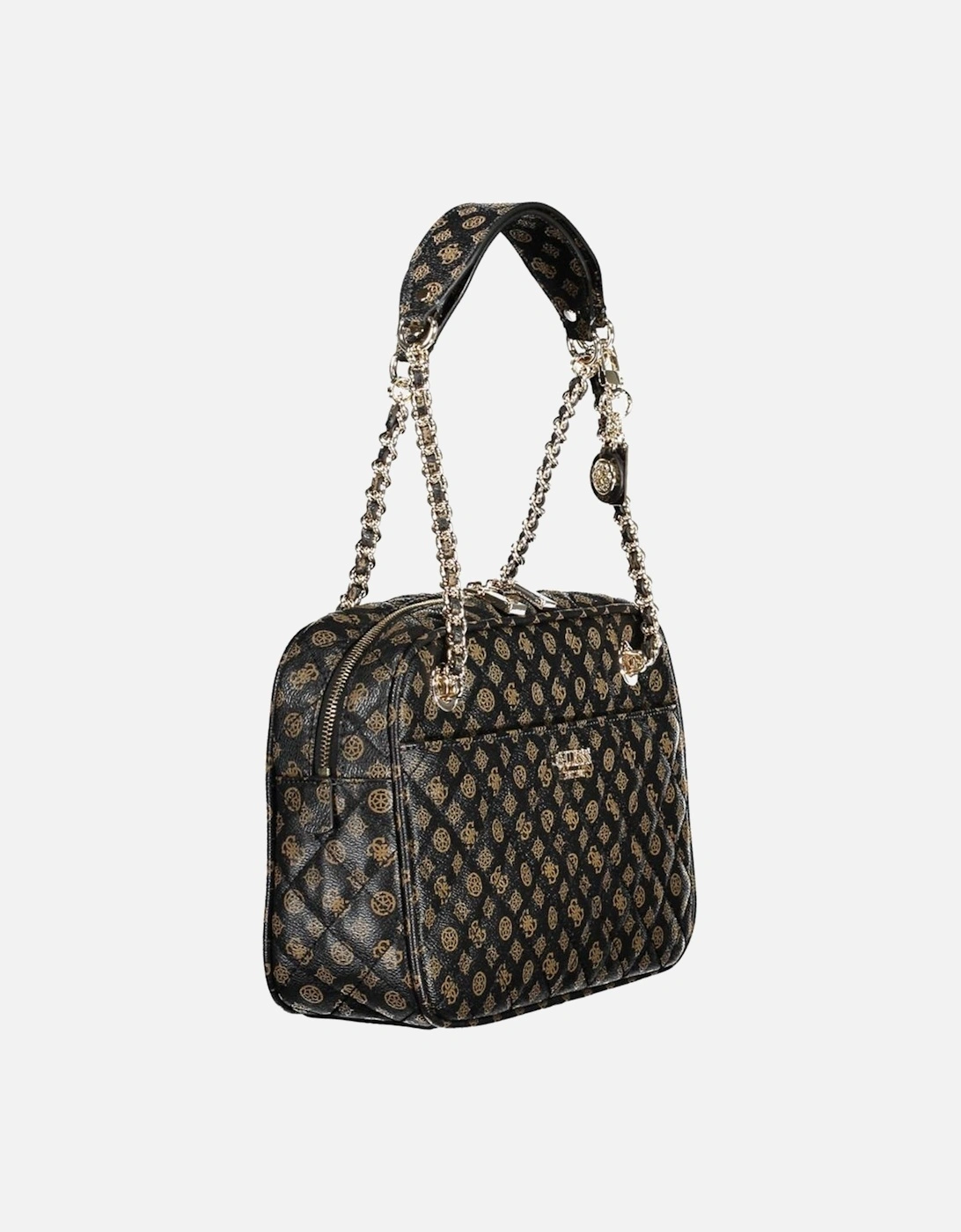 Chain Shoulder Bag with External and Internal Pockets Women - Brown