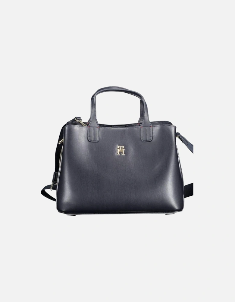 Bag with 2 Handles and Adjustable Shoulder Strap Women - Blue Handbags