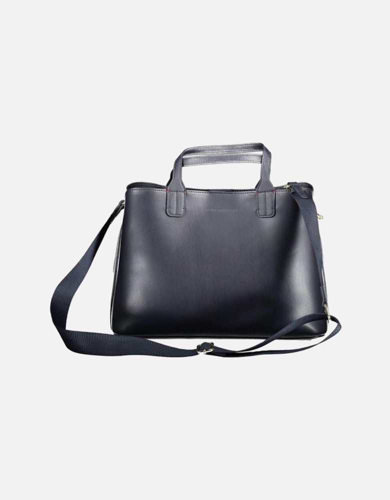 Bag with 2 Handles and Adjustable Shoulder Strap Women - Blue Handbags