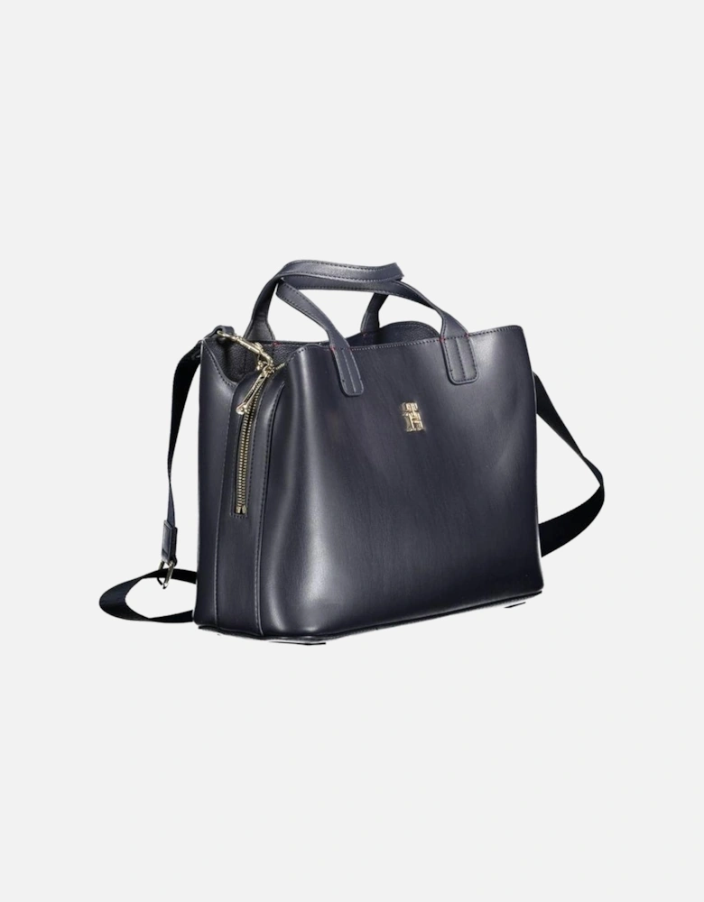 Bag with 2 Handles and Adjustable Shoulder Strap Women - Blue Handbags