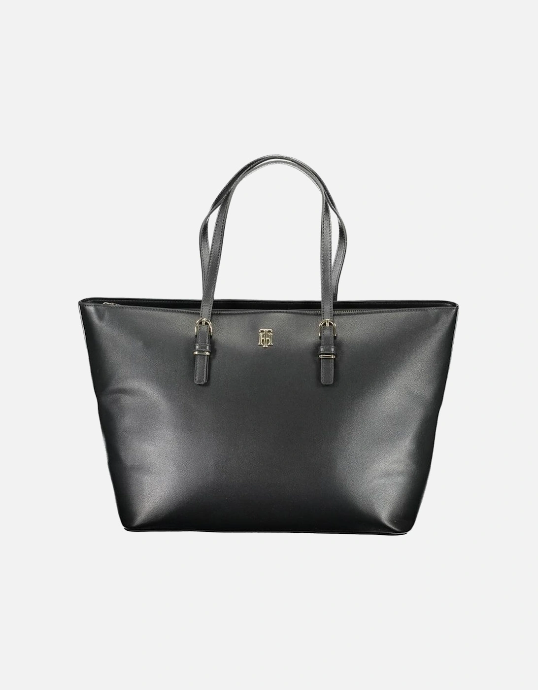 Laptop Holder Shoulder Bag with Zip Closure Women - Black Handbags, 4 of 3