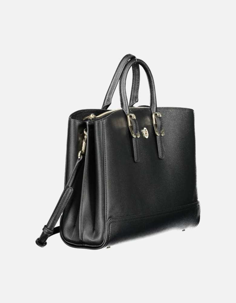 Bag with Handles and Adjustable Strap Women - Black Handbags