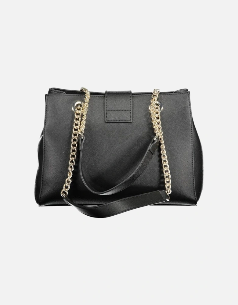 Chain Shoulder Bag with Multiple Compartments Women - Black Handbags