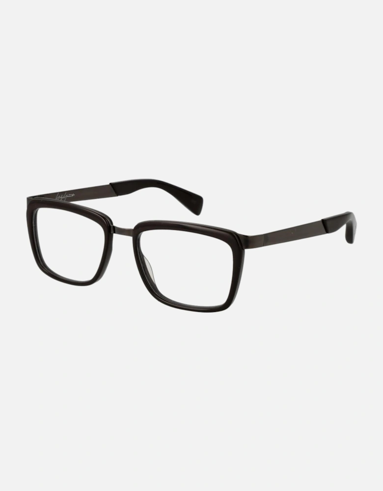Rectangular Black Eyeglasses Unisex - Brown Frames