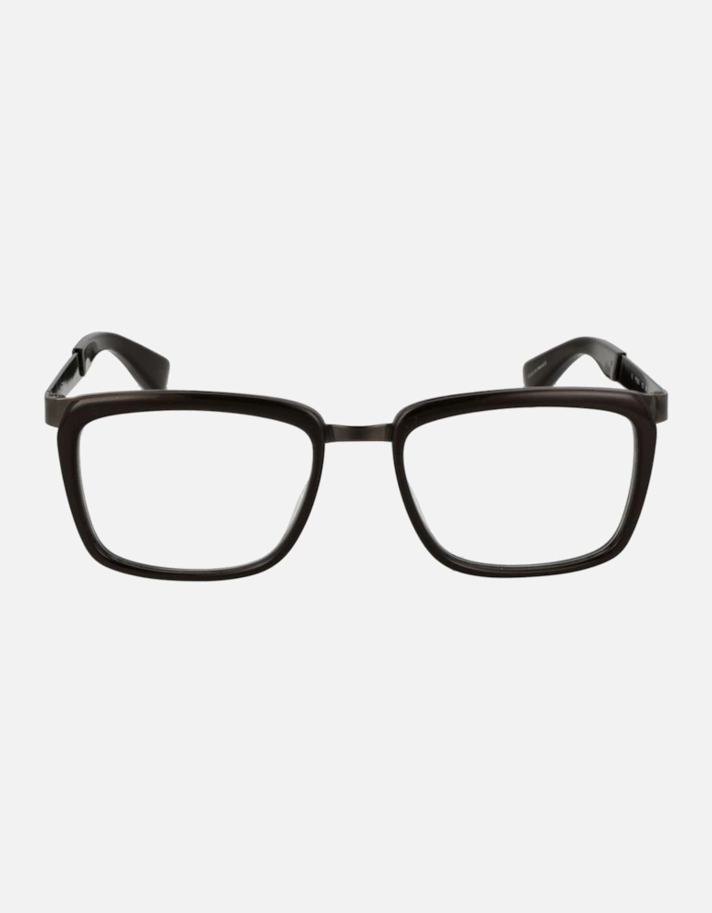 Rectangular Black Eyeglasses Unisex - Brown Frames