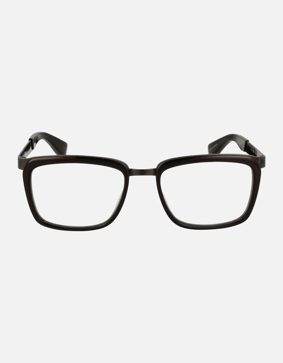 Rectangular Black Eyeglasses Unisex - Brown Frames