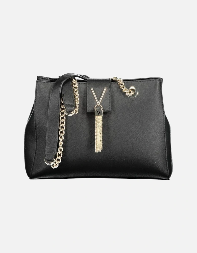 Chain Shoulder Bag with Multiple Compartments Women - Black Handbags