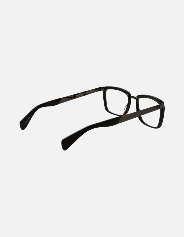 Rectangular Black Eyeglasses Unisex - Brown Frames