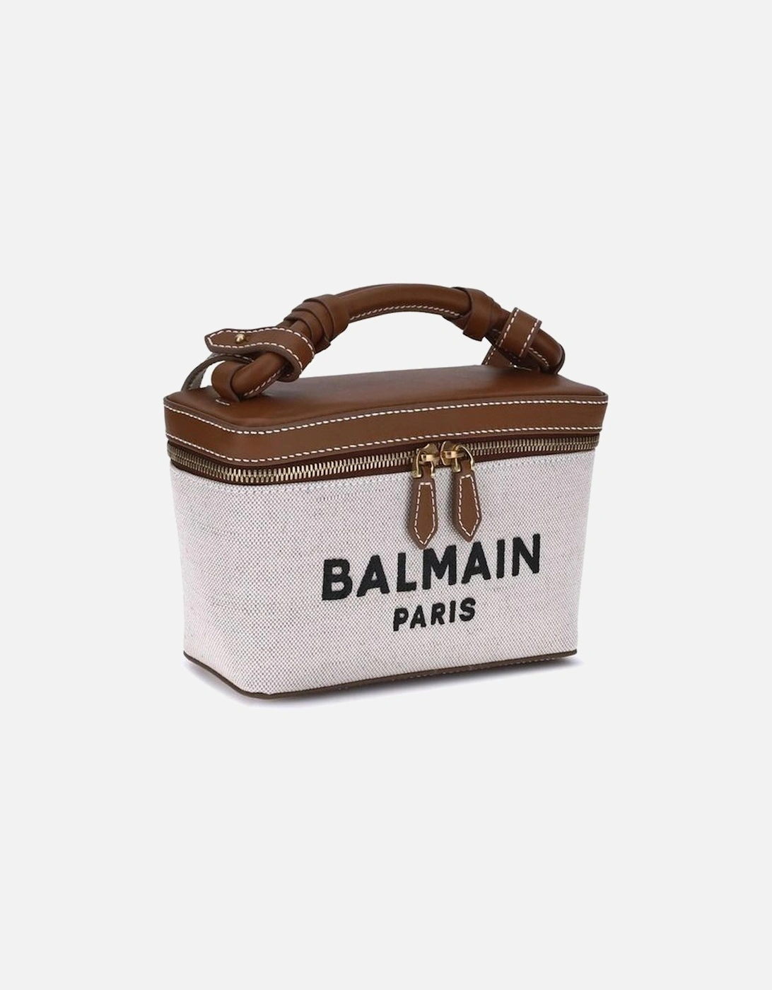 Vanity B-Army Handbag with Leather Details Women - Beige