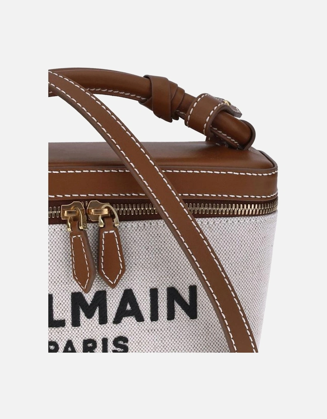 Vanity B-Army Handbag with Leather Details Women - Beige