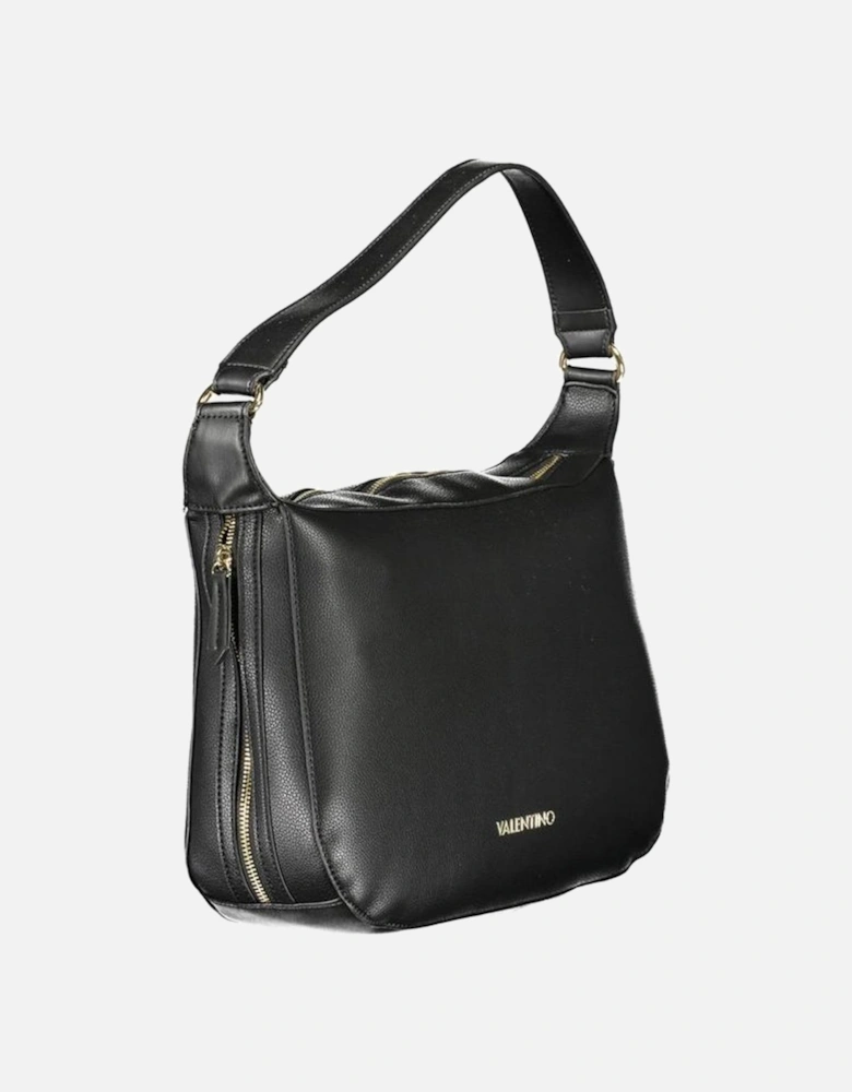 Shoulder Bag with Multiple Pockets and Zip Closure Women - Black
