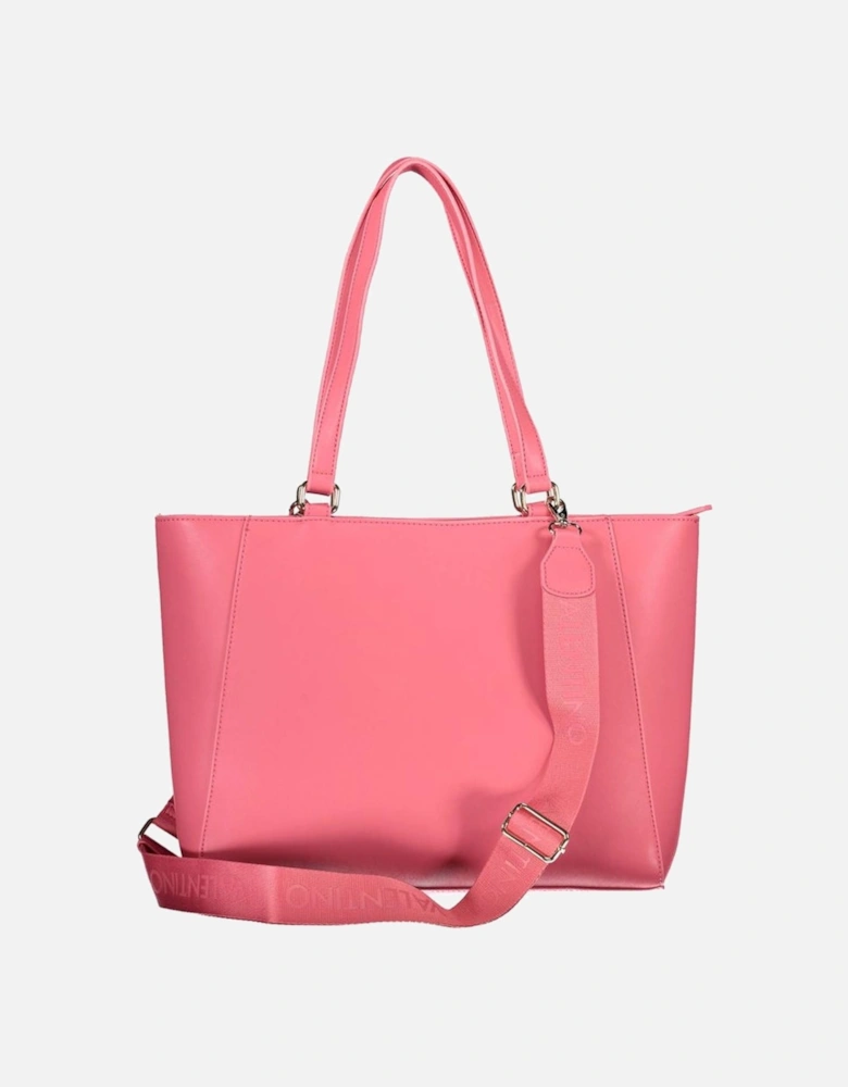 Zip Closure Shoulder Bag with Adjustable Strap Women - Pink Handbags