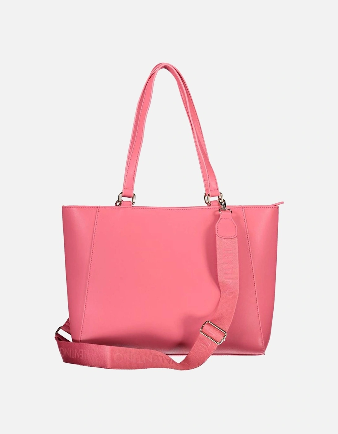 Zip Closure Shoulder Bag with Adjustable Strap Women - Pink Handbags