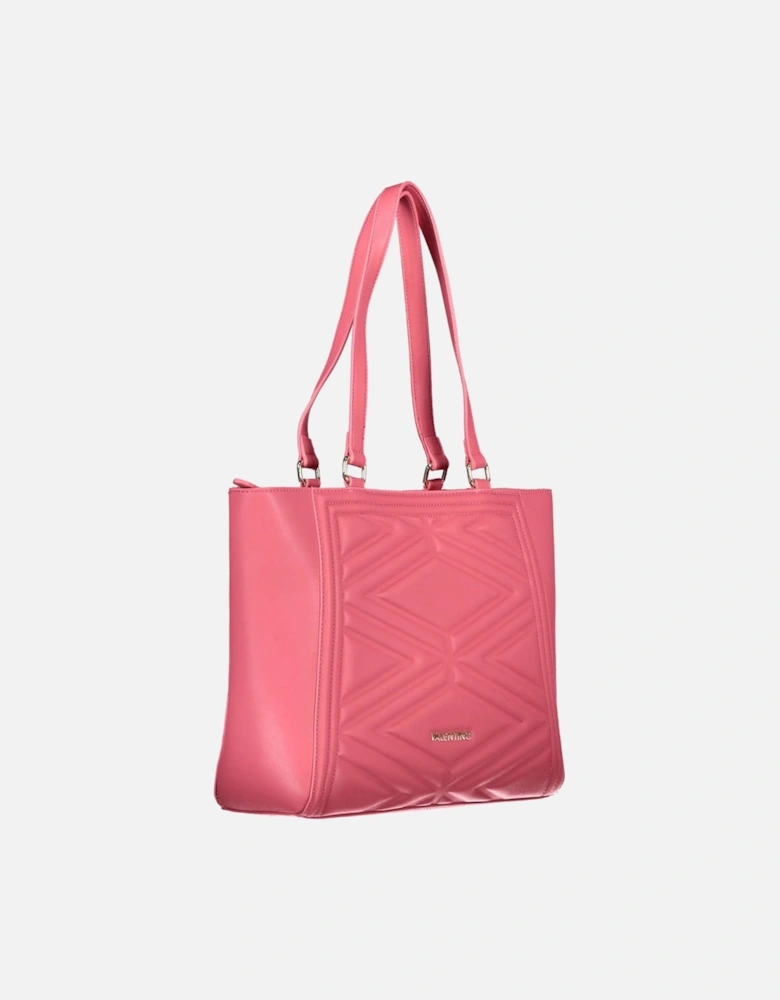 Zip Closure Shoulder Bag with Adjustable Strap Women - Pink Handbags