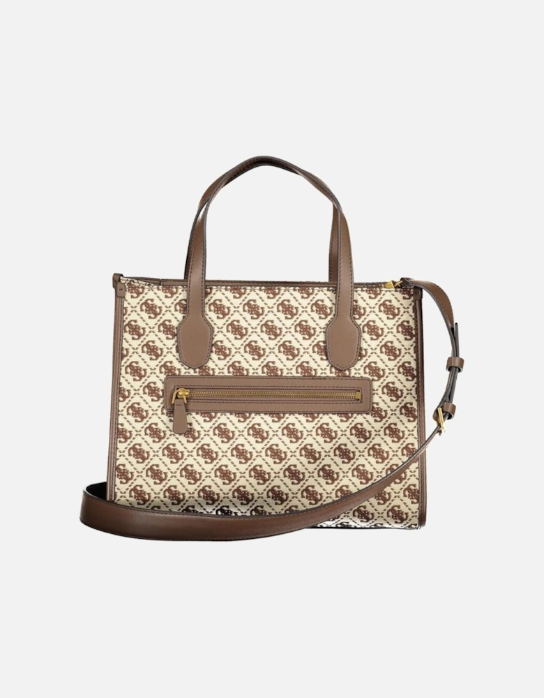 Bag with Two Handles and Adjustable Strap Women - Brown Handbags