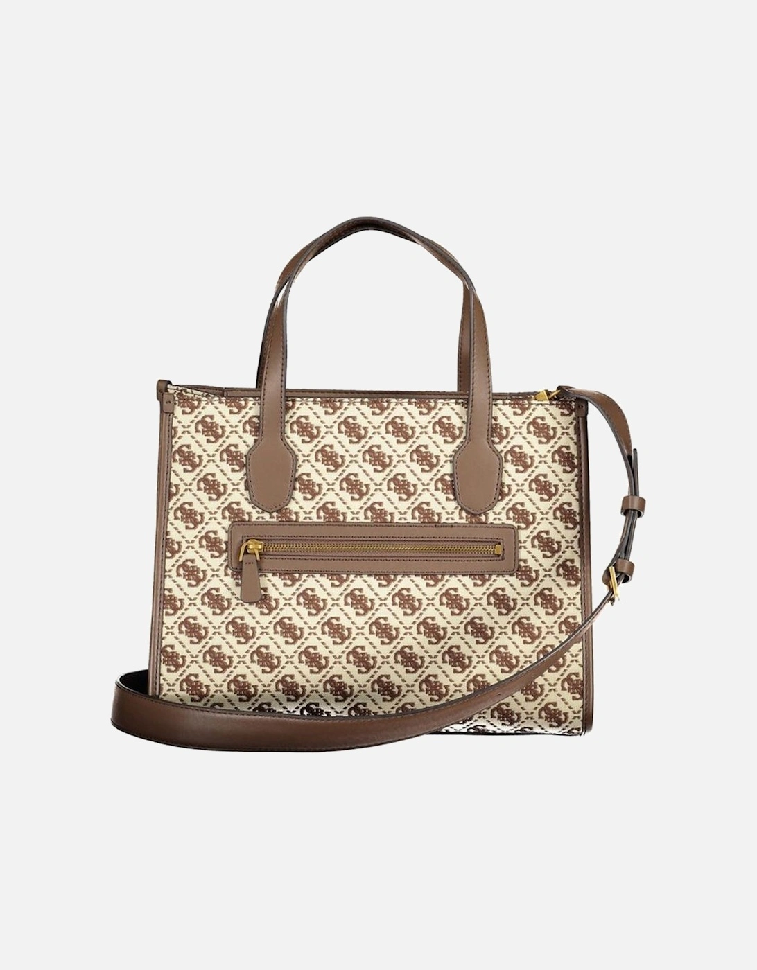 Bag with Two Handles and Adjustable Strap Women - Brown Handbags