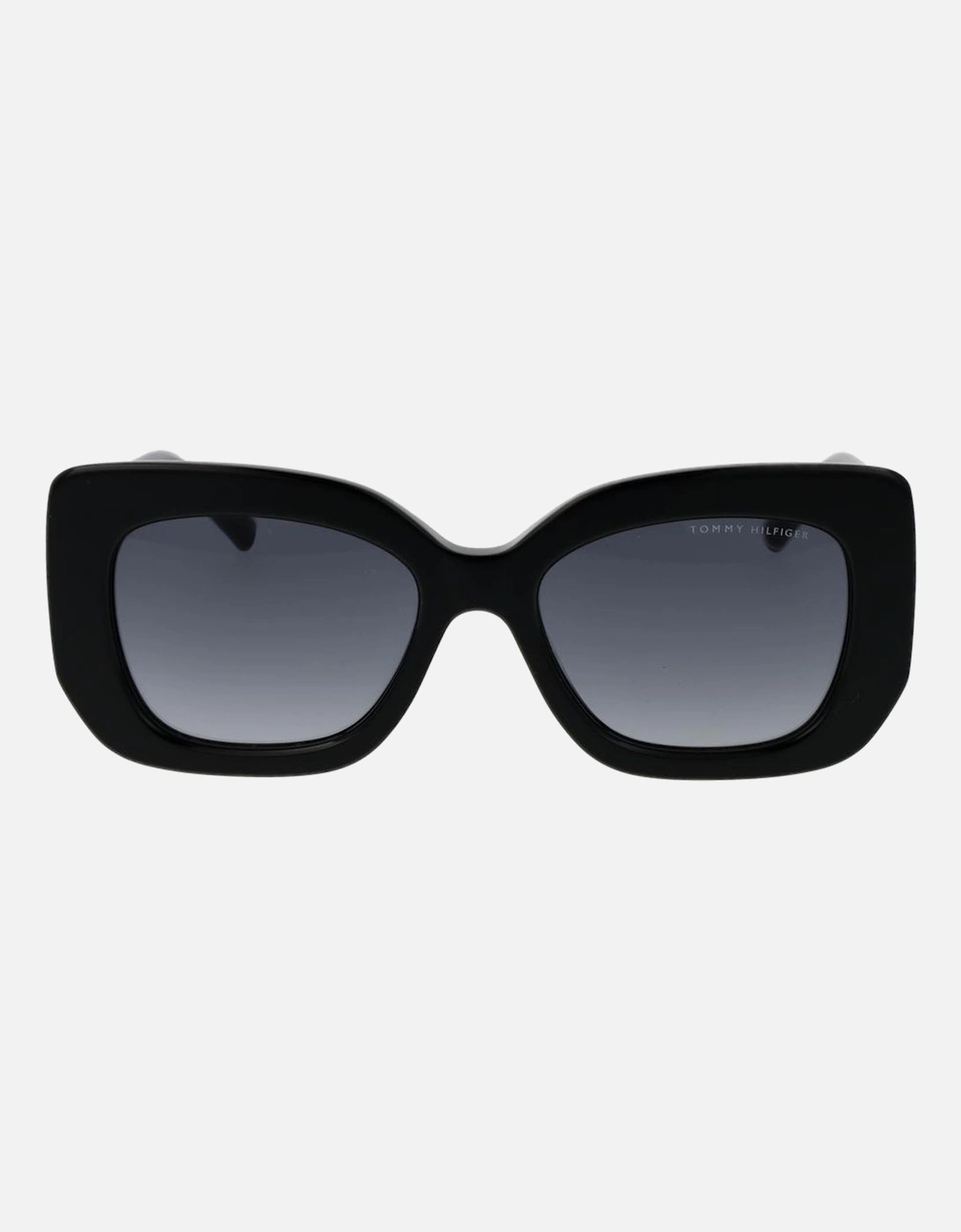 Rectangle Full-Rim Gradient Sunglasses with Grey Lenses Women - Black