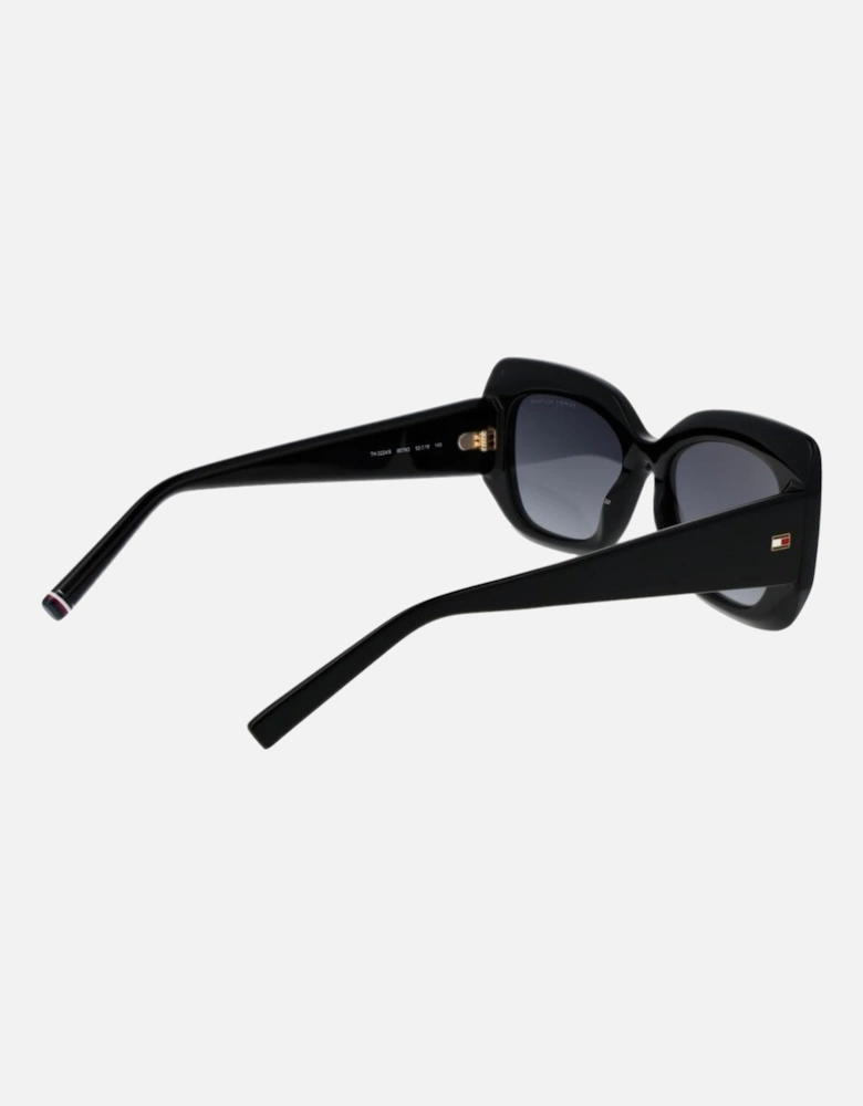Rectangle Full-Rim Gradient Sunglasses with Grey Lenses Women - Black