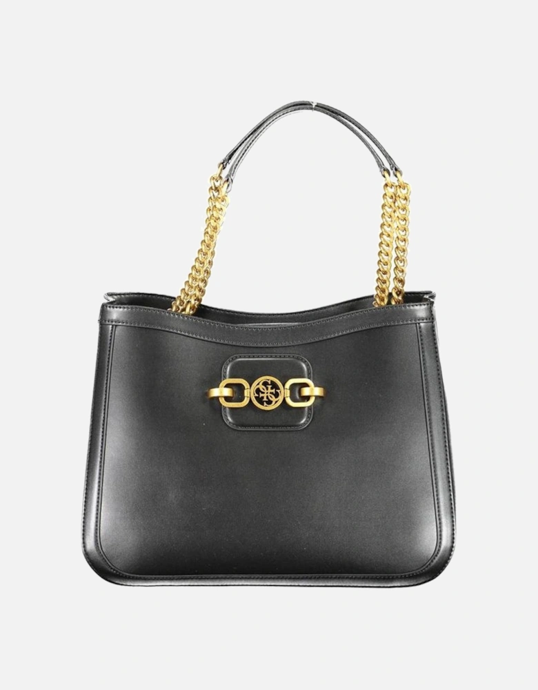 Chain Shoulder Bag with Multiple Pockets Women - Black Handbags