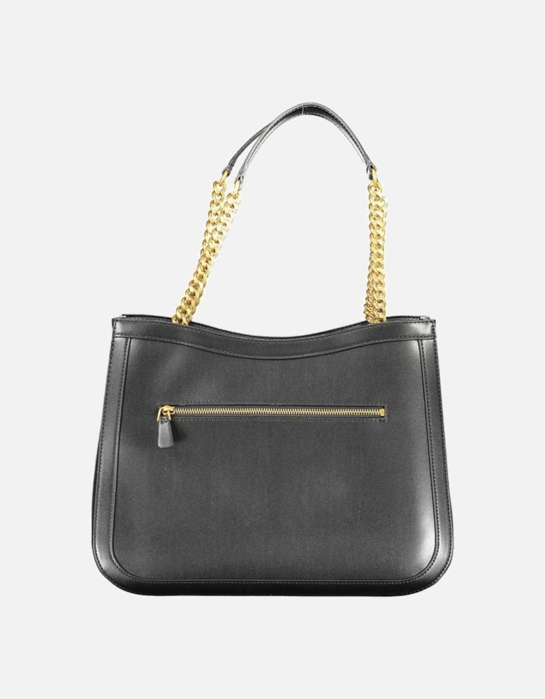 Chain Shoulder Bag with Multiple Pockets Women - Black Handbags