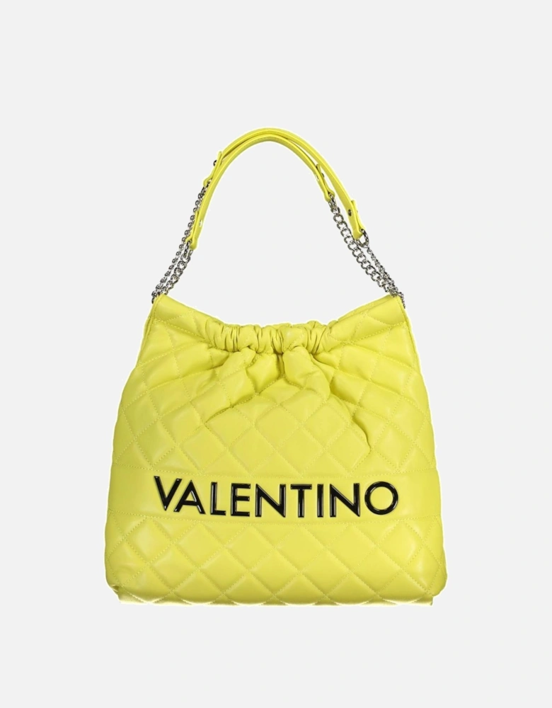 Chain Shoulder Bag with Inside Pockets Women - Yellow Handbags