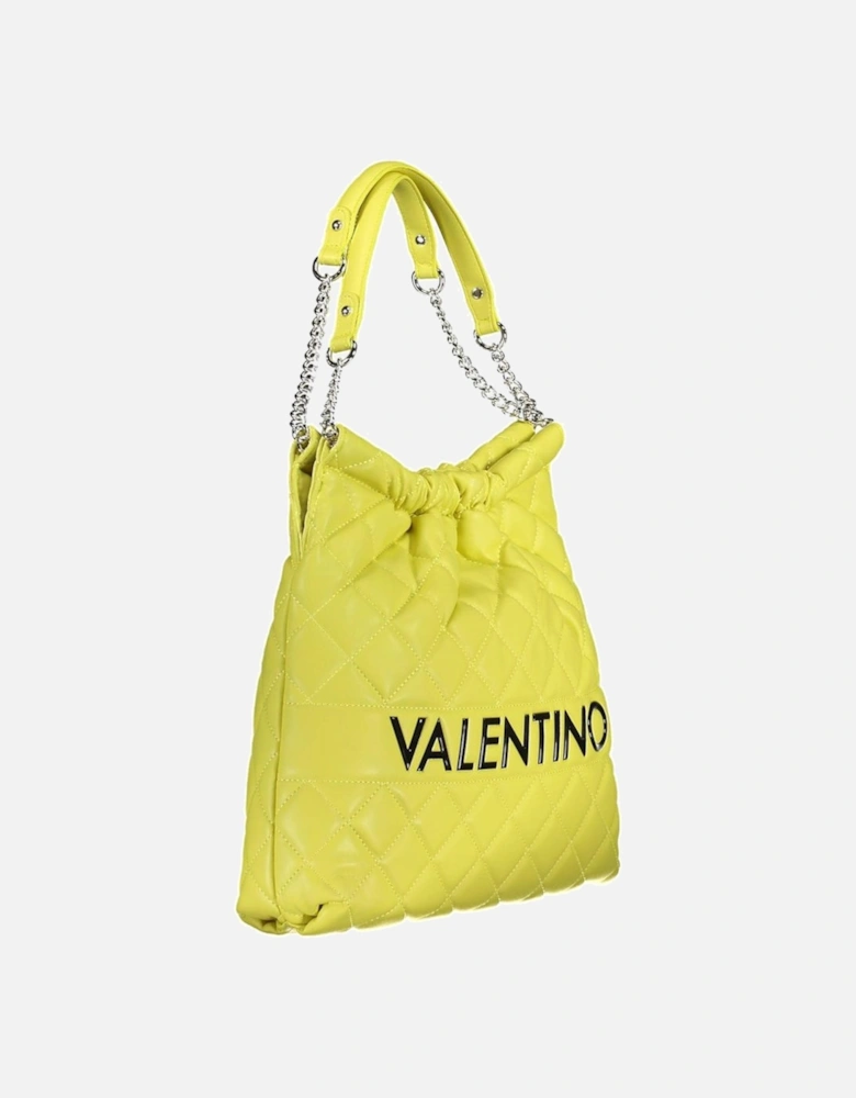 Chain Shoulder Bag with Inside Pockets Women - Yellow Handbags