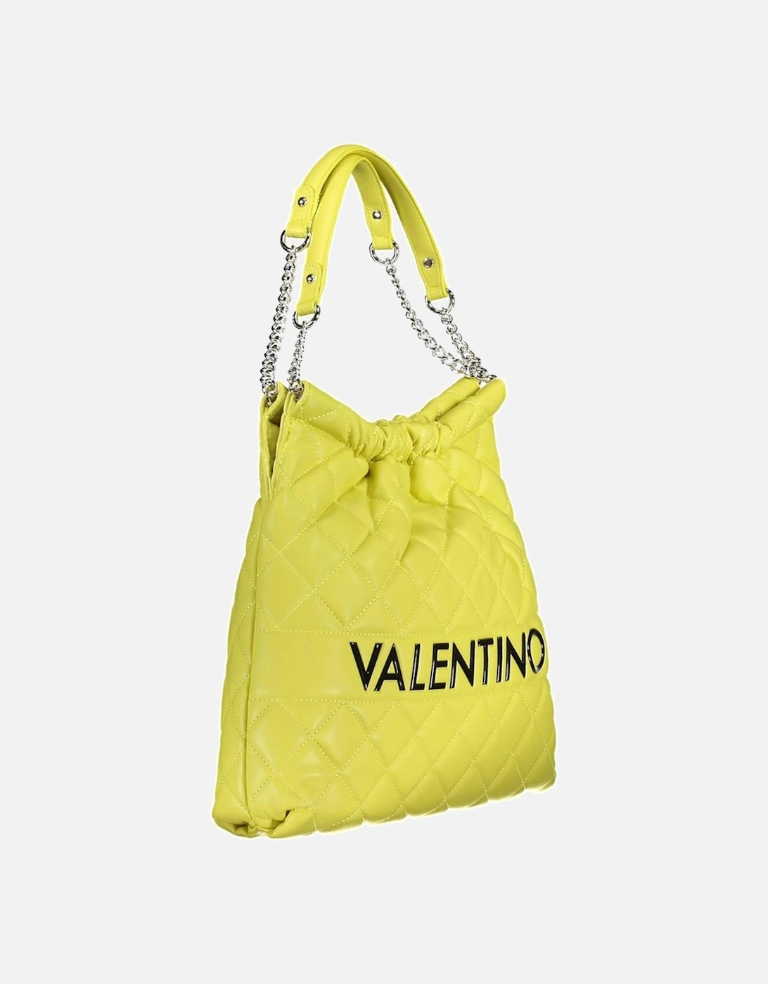 Chain Shoulder Bag with Inside Pockets Women - Yellow Handbags