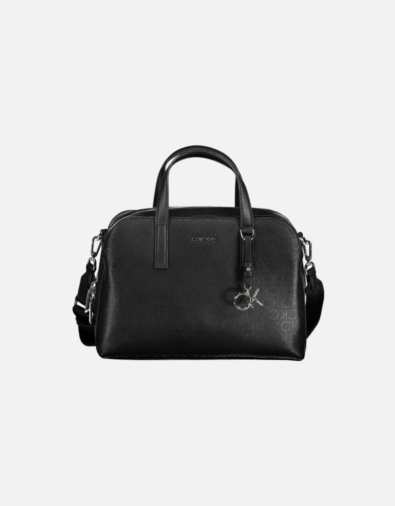 Recycled Polyester Bag with Multiple Pockets Women - Black Handbags