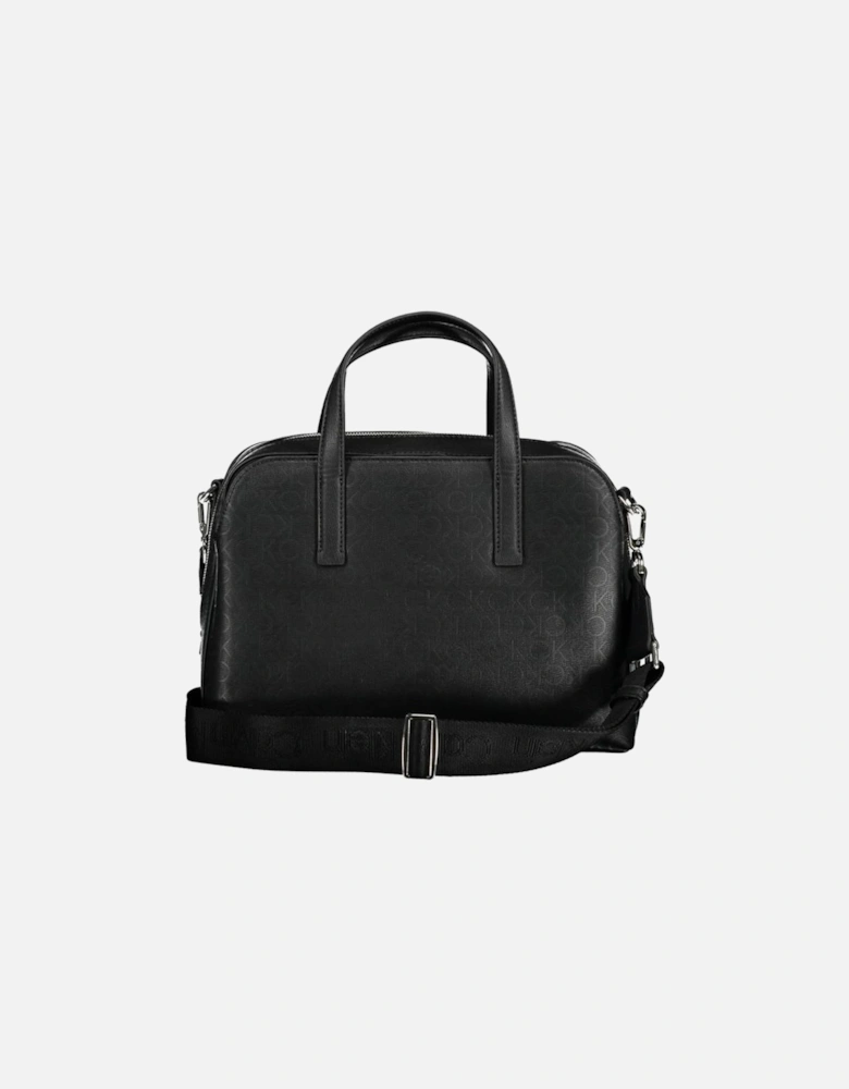 Recycled Polyester Bag with Multiple Pockets Women - Black Handbags