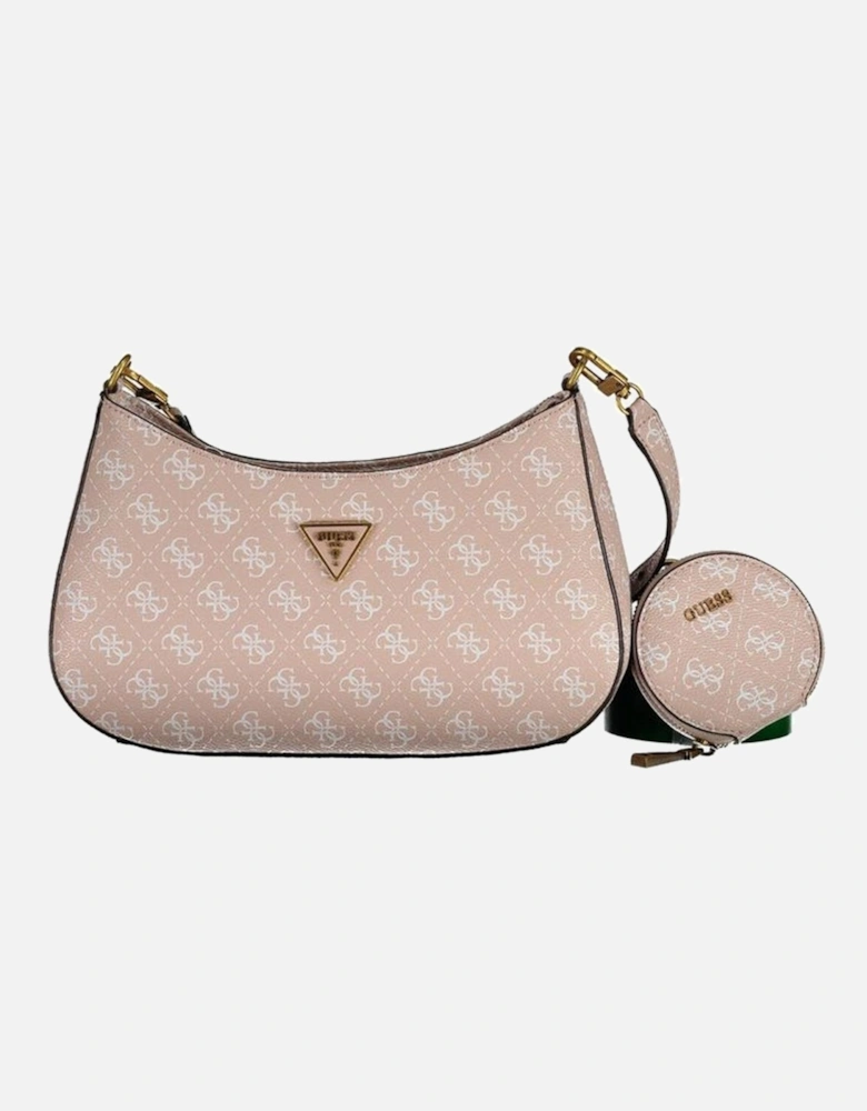 Adjustable Shoulder Bag with Coin Purse Women - Pink Handbags