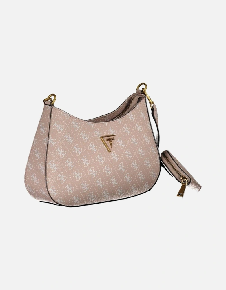 Adjustable Shoulder Bag with Coin Purse Women - Pink Handbags