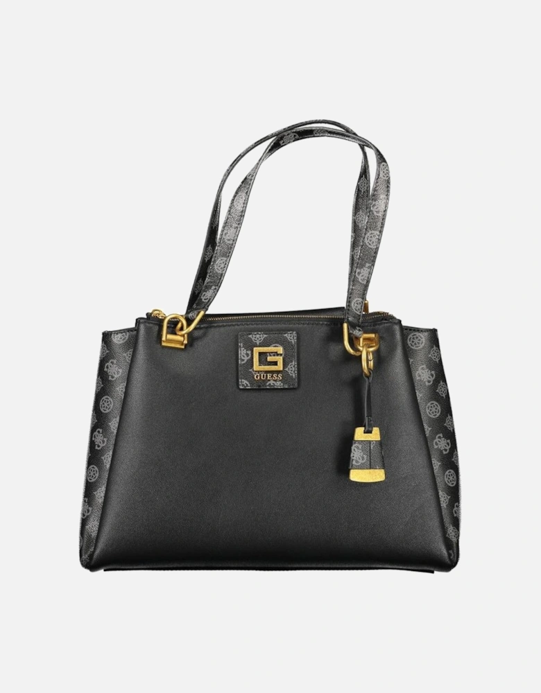 Structured Shoulder Bag with Multiple Compartments Women - Black