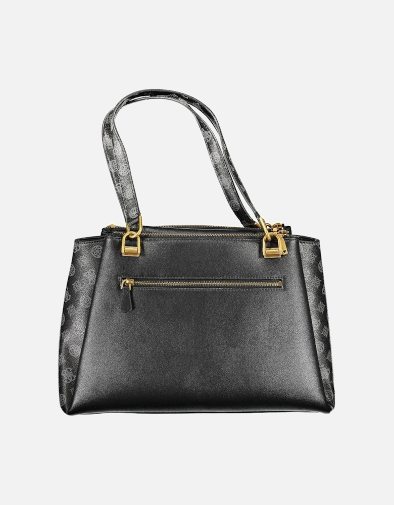 Structured Shoulder Bag with Multiple Compartments Women - Black