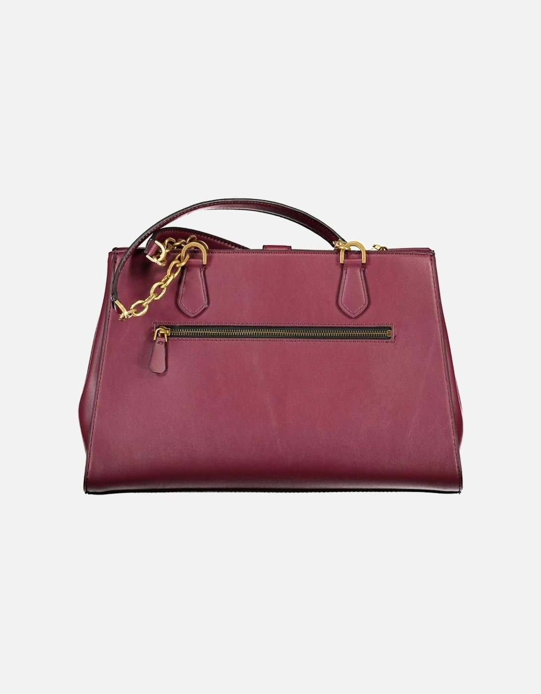 Leather Shoulder Bag with Multiple Compartments Women - Purple