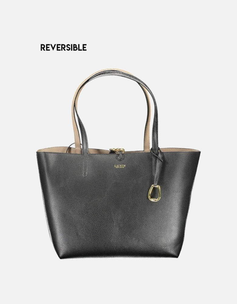 Reversible Shoulder Bag with Removable Pouch Women - Black Handbags