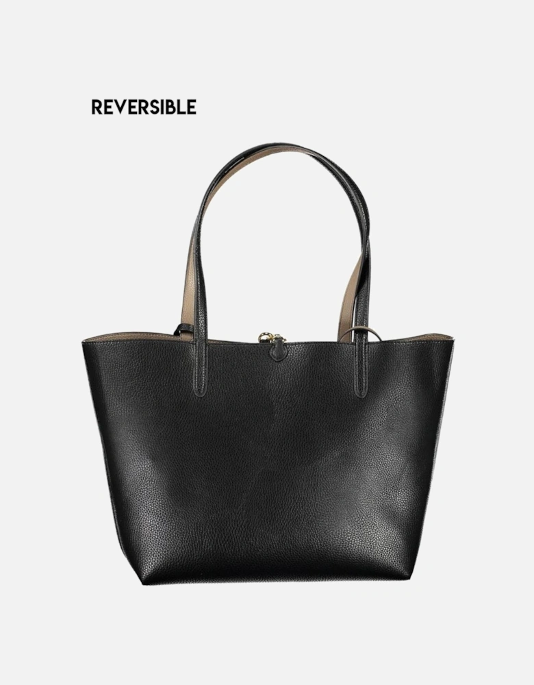 Reversible Shoulder Bag with Removable Pouch Women - Black Handbags