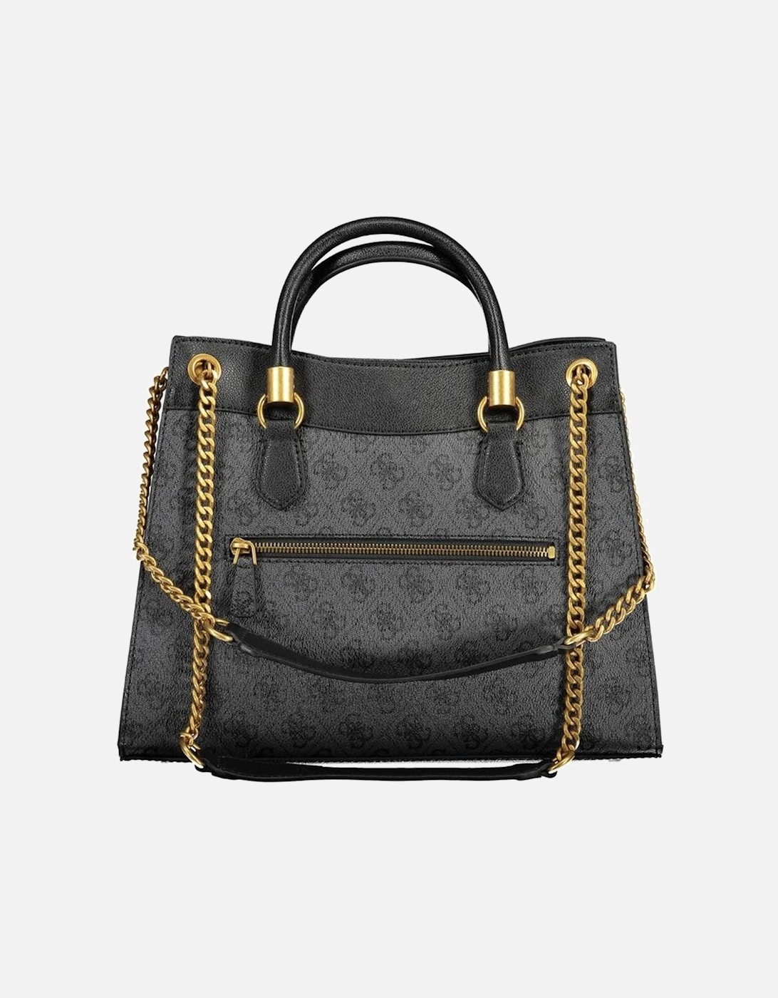 Chain Shoulder Bag with External Pocket Women - Black Handbags