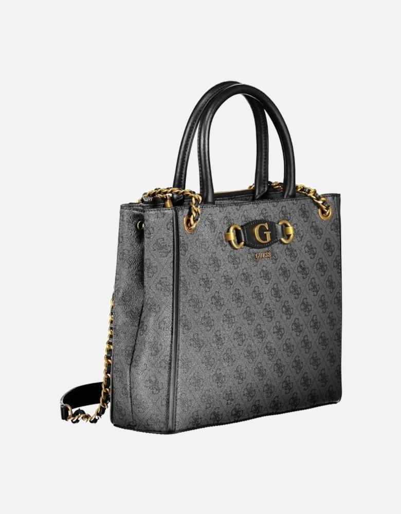 Chain Shoulder Bag with Multiple Compartments Women - Black Handbags