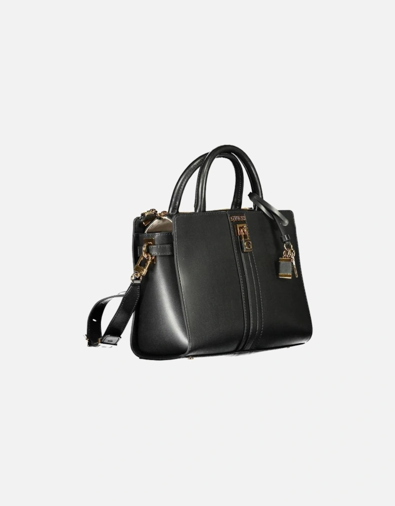 Bag with Handles and Adjustable Strap Women - Black Handbags
