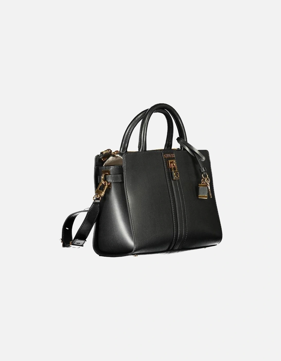 Bag with Handles and Adjustable Strap Women - Black Handbags