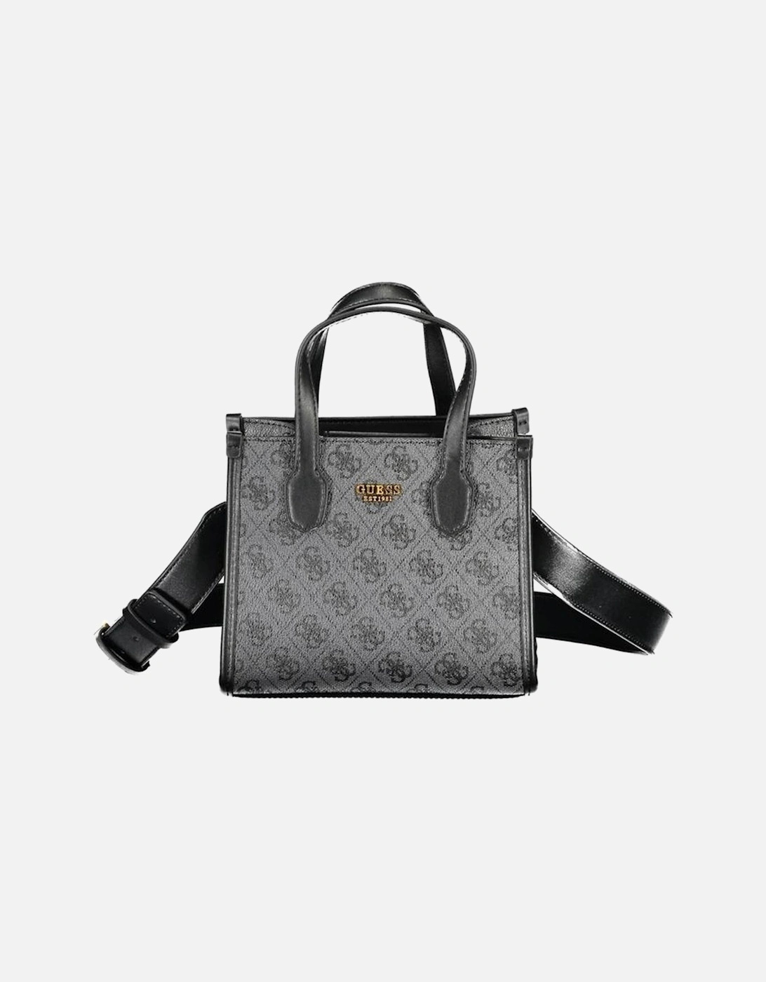 Two-Handle Bag with Adjustable Strap and Compartments Women - Black, 4 of 3