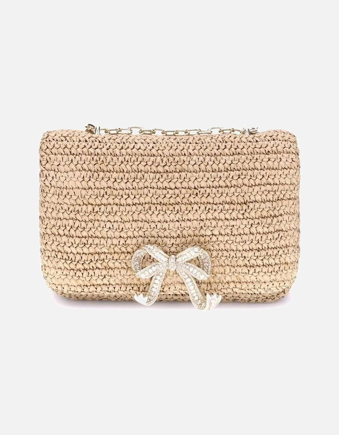 Bow Raffia Shoulder Bag Women - Beige, 5 of 4