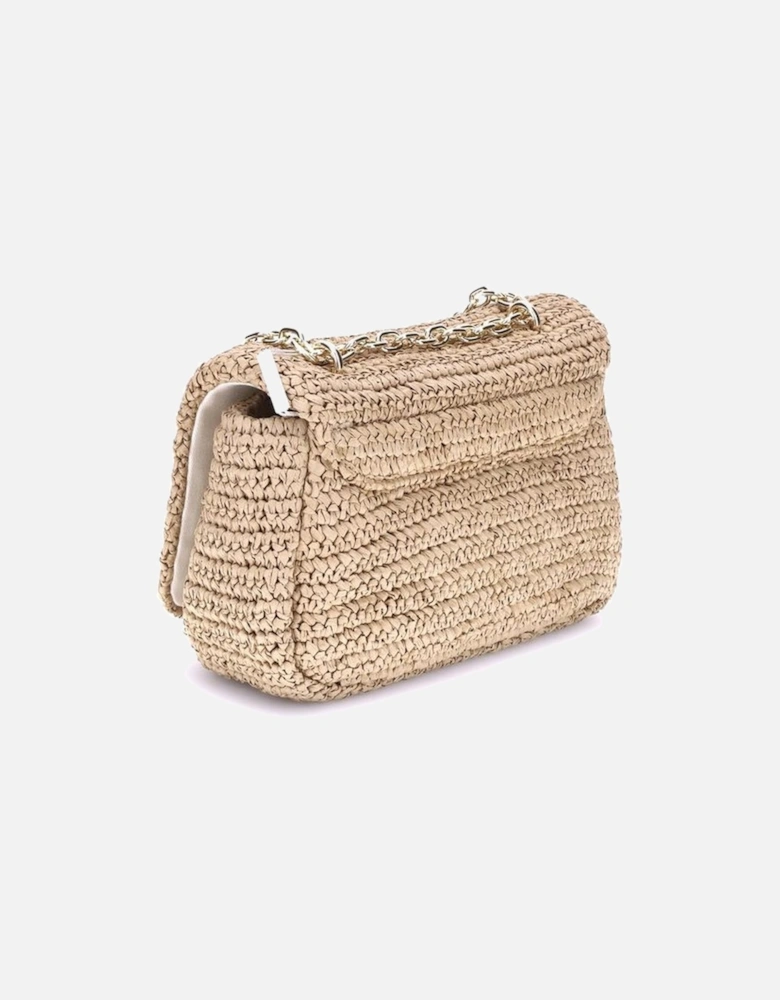 Bow Raffia Shoulder Bag Women - Beige