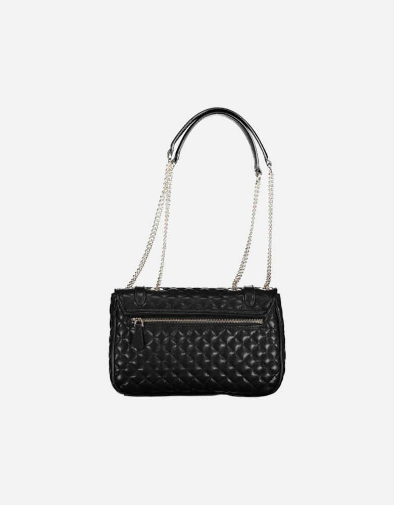 Chain Shoulder Bag with External and Internal Pockets Women - Black