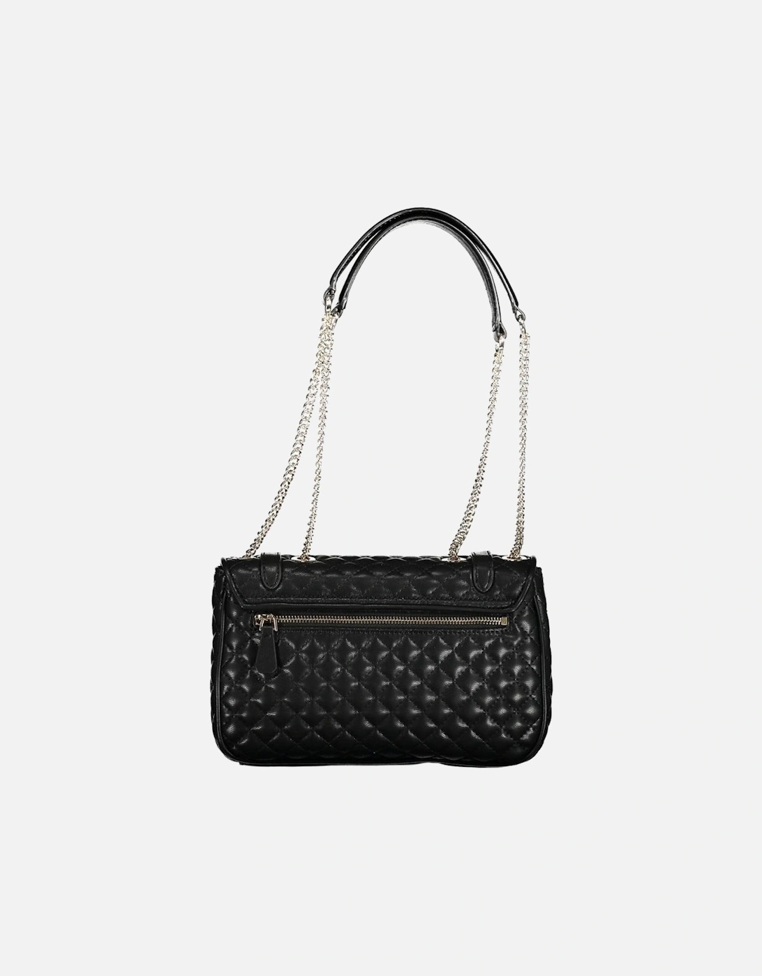 Chain Shoulder Bag with External and Internal Pockets Women - Black