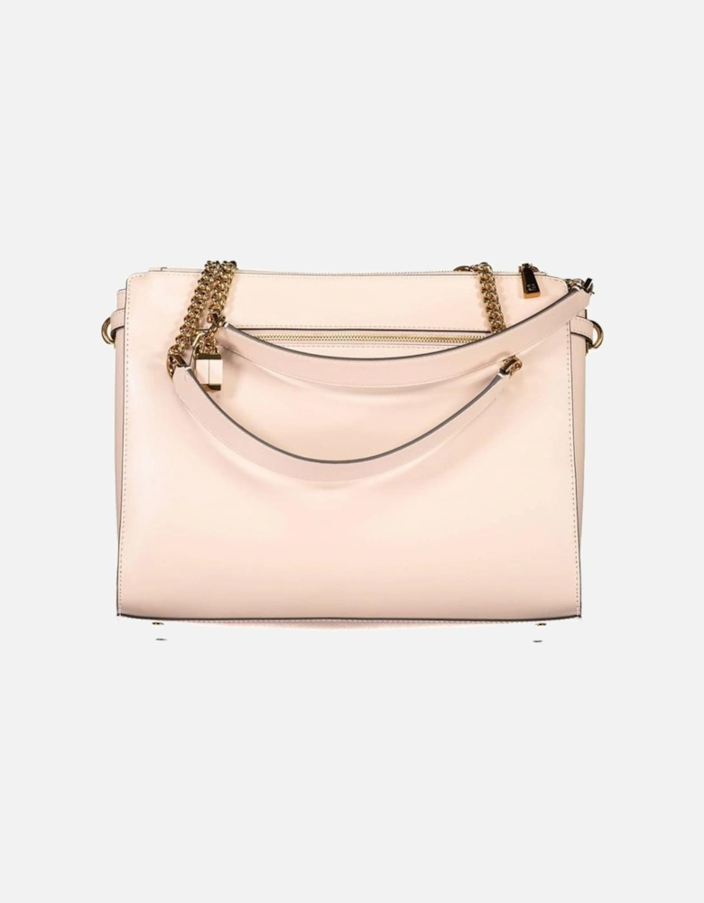 Chain Shoulder Bag with Logo and Multiple Pockets Women - Pink