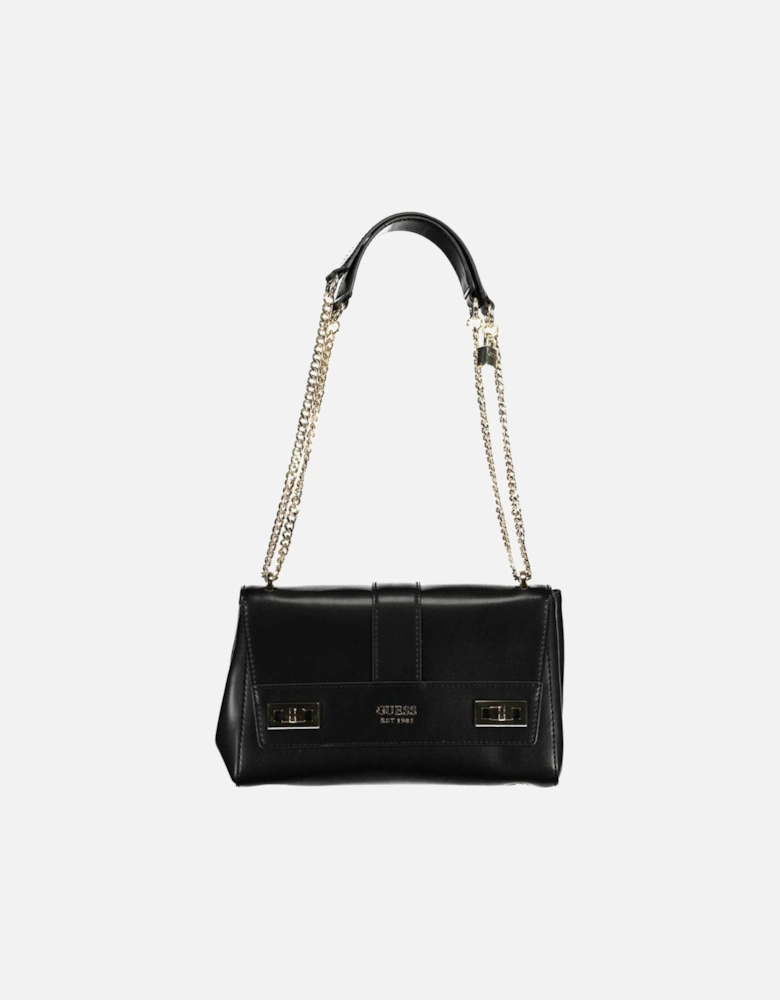 Chain Shoulder Bag with Contrasting Details Women - Black Handbags