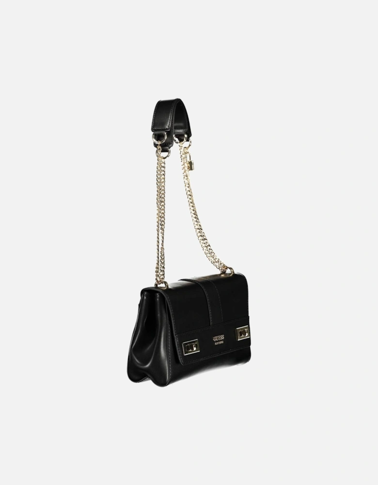 Chain Shoulder Bag with Contrasting Details Women - Black Handbags