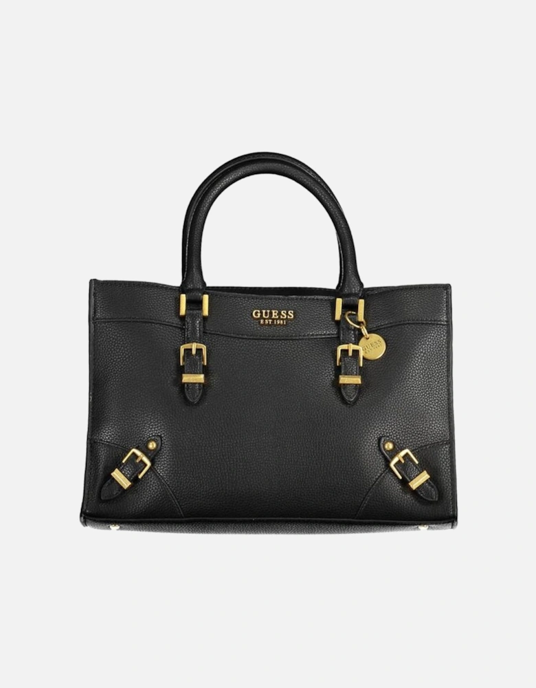 Handbag with Adjustable Strap and Multiple Compartments Women - Black